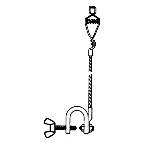 Light-Duty Bonding & Grounding Wire Assemblies - Alligator Clip & Small C-Clamps Helyx Safety & Industrial Supplies