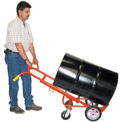 Ergonomic Drum Truck With Swivel Casters, Steel Construction, 55 - 85 US Gal. (45 - 70 Imperial Gal.) Helyx Safety & Industrial Supplies
