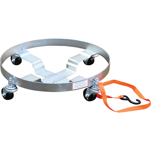 Multi-Tier Drum Dollies, Steel, 900 lbs. Capacity, 23-1/2" Diameter, Rubber Casters Helyx Safety & Industrial Supplies