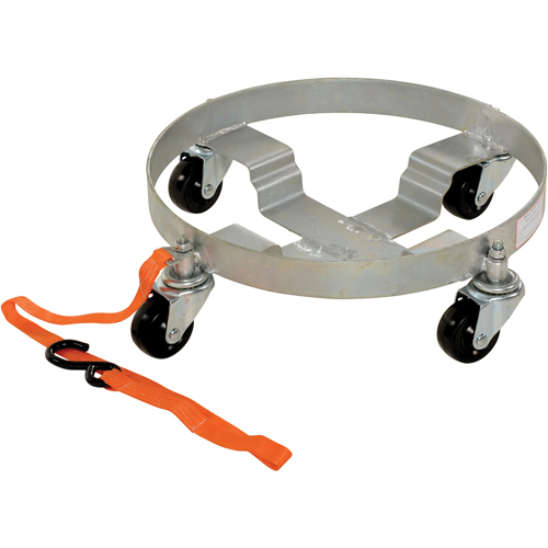 Multi-Tier Drum Dollies, Steel, 900 lbs. Capacity, 19" Diameter, Rubber Casters Helyx Safety & Industrial Supplies