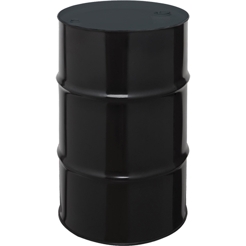 Barils en acier, 55 gal. US (45 gal. imp.), Non doubl&eacute;, Noir, Dessus ferm&eacute;, 1A1/X1.8/300, Calibre 20 Helyx Safety & Industrial Supplies