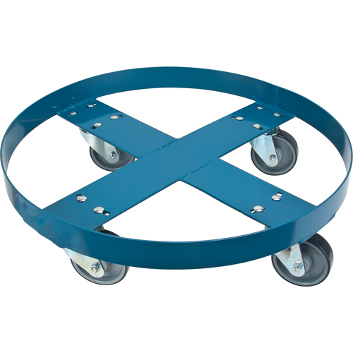 Drum Dolly, Steel, 1000 lbs. Capacity, 24" Diameter, Polyurethane Casters Helyx Safety & Industrial Supplies