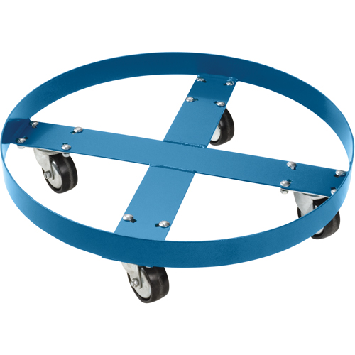 Drum Dolly, Steel, 750 lbs. Capacity, 24" Diameter, Polyolefin Casters Helyx Safety & Industrial Supplies