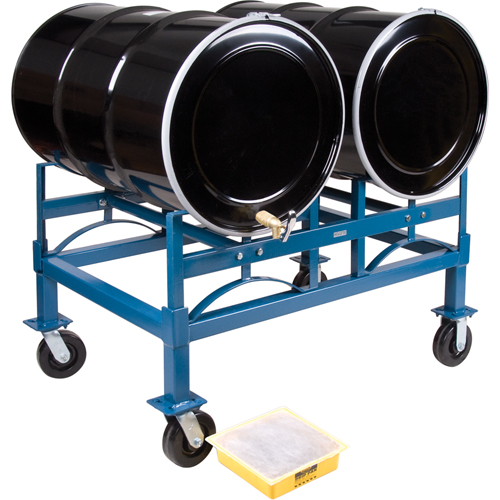 Drum Stacking Rack, 2 Drums, 1600 lbs. Capacity, 45-1/2" W x 30" D x 12-1/2" H Helyx Safety & Industrial Supplies