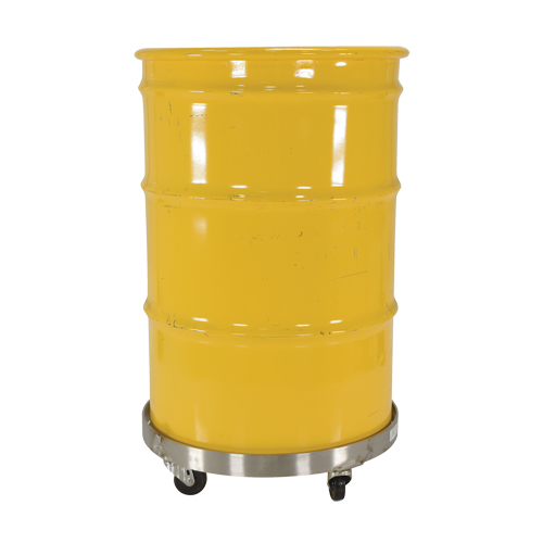 Drum Dollies, Stainless Steel, 800 lbs. Capacity, 23-1/4" Diameter, Rubber Casters Helyx Safety & Industrial Supplies