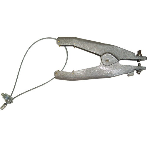 Static Grounding Clamp (GAT Series), Cast Aluminum Body Material, Brass Cup Point Material, 2 Isolated Cup Points Configuration, 1-1/4" Max. Opening Helyx Safety & Industrial Supplies