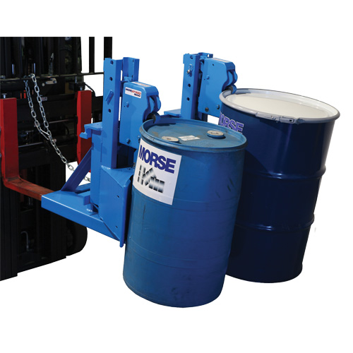 Manipulateur de barils MORSPEED 1500 pour chariot &eacute;l&eacute;vateur, Pour 55 gal. US (45 gal. imp.) Helyx Safety & Industrial Supplies