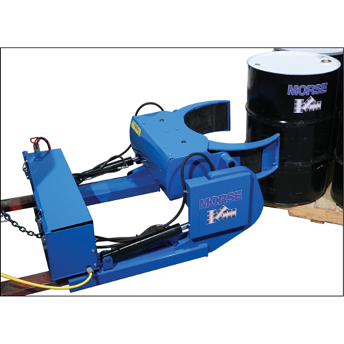 Manipulateur de baril mont&eacute; sur fourches Grip+Go &agrave; prise motoris&eacute;e, Baril de 15 - 55 gal. US (12,5 - 45 gal. imp.), Capacit&eacute; 1500 lb/680 kg Helyx Safety & Industrial Supplies