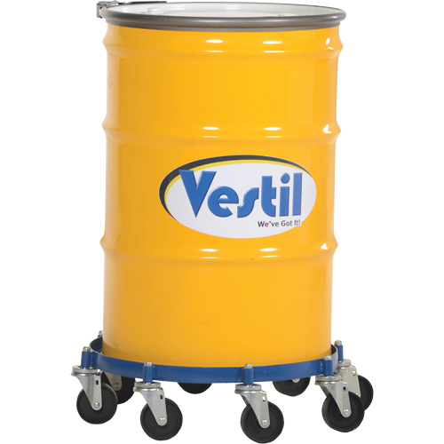 Octagon Drum Dolly, Steel, 2000 lbs. Capacity, 27-1/16" Diameter, Cast Iron Casters Helyx Safety & Industrial Supplies