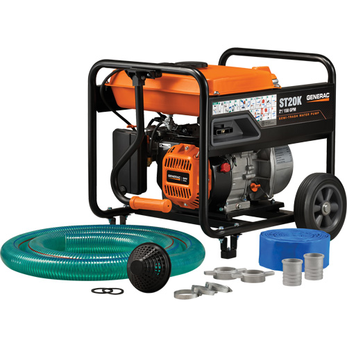 Semi-Trash Water Pump Kit, 158 GPM, 208 cc, 4 Cycle OHV Helyx Safety & Industrial Supplies