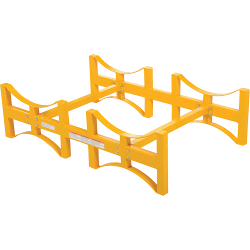 Steel Stackable Drum Rack, 2 Drums, 1600 lbs. Capacity, 45-1/2" W x 29-7/8" D x 12-3/4" H Helyx Safety & Industrial Supplies