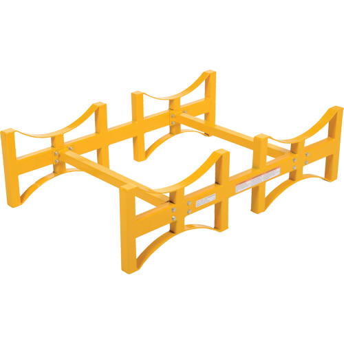 Steel Stackable Drum Rack, 2 Drums, 1600 lbs. Capacity, 45-1/2" W x 29-7/8" D x 12-3/4" H Helyx Safety & Industrial Supplies