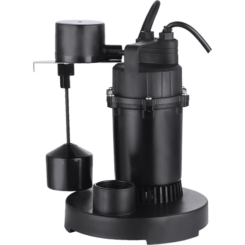 Pompe de puisard submersible thermoplastique, 2560 gal./h, 115 V, 4,6 A, 1/3 CV Helyx Safety & Industrial Supplies