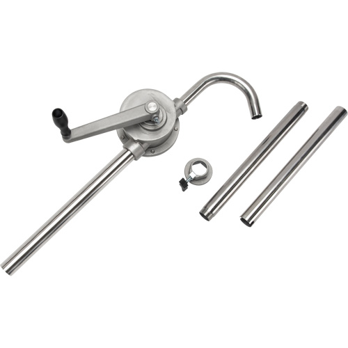 Rotary Type Drum Pump, Stainless Steel, Fits 55 Gal., 12 oz./Stroke Helyx Safety & Industrial Supplies