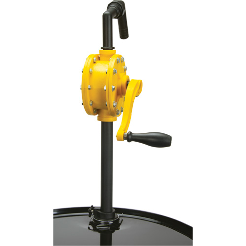 Pompe rotative pour baril, Polypropyl&egrave;ne, Pour capacit&eacute; 15 - 55 gal. US, 8 oz/course Helyx Safety & Industrial Supplies