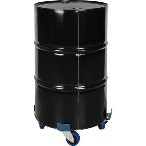 Drum Dolly, Steel, 1400 lbs. Capacity, 24" Diameter, Blue Elastic Casters Helyx Safety & Industrial Supplies