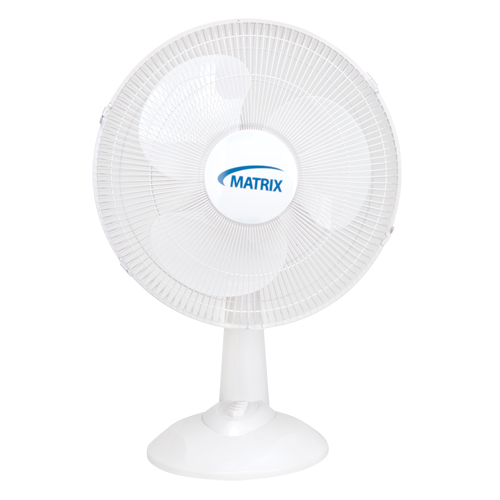 Oscillating Desk Fan with Push Buttons, 16" Diameter, 3 Speeds Helyx Safety & Industrial Supplies