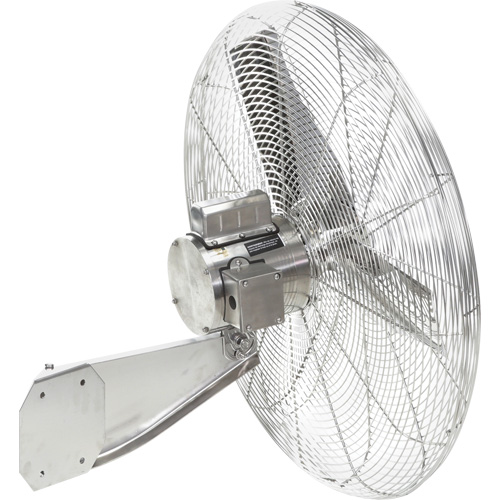 Ventilateurs en acier inoxydable lavables &agrave; grande eau pour service alimentaire, Industriel, 1 vitesses, Diam&egrave;tre de 20" Helyx Safety & Industrial Supplies