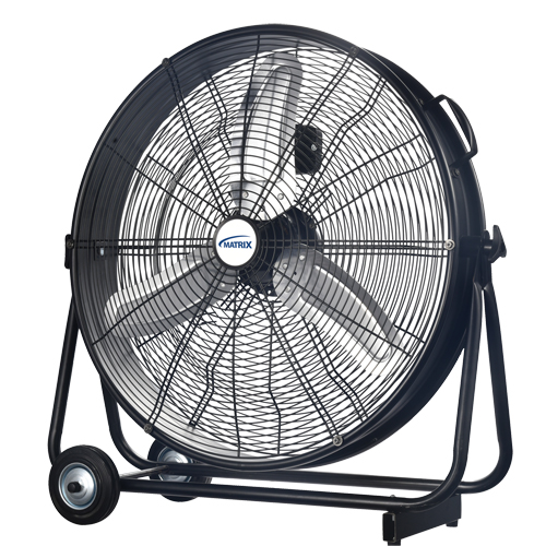 Light Industrial Direct-Drive Slim Drum Fan, Industrial, 3 Speed, 24" Diameter Helyx Safety & Industrial Supplies