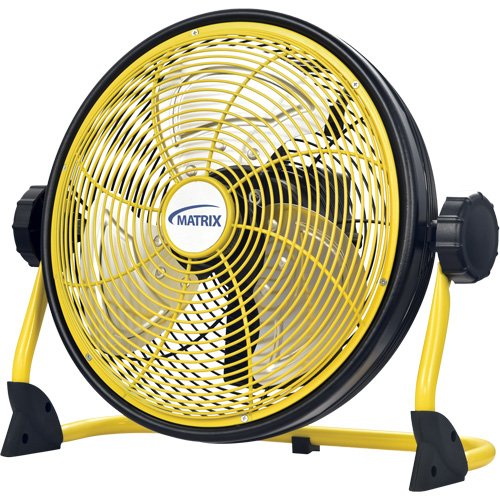 Rechargeable Indoor/Outdoor Fan with USB port, Commercial, Variable Speed, 12" Diameter Helyx Safety & Industrial Supplies