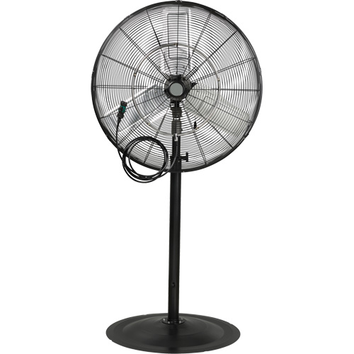 Waterproof Motor Misting & Oscillating Pedestal Fan, Heavy-Duty, 3 Speed, 30" Diameter Helyx Safety & Industrial Supplies