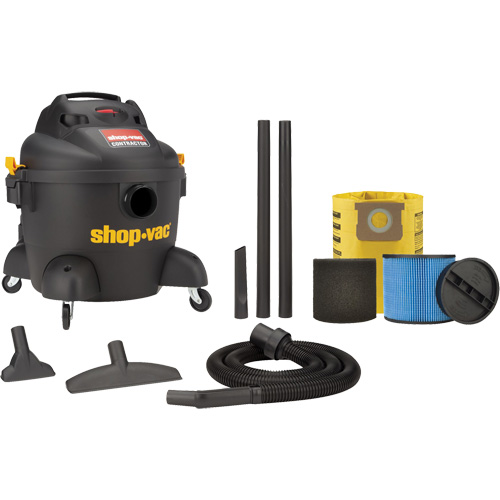 Aspirateur d'atelier s&eacute;rie entrepreneur, Secs-humides, 3,5 CV, 6 gal. US (22,7 litres) Helyx Safety & Industrial Supplies
