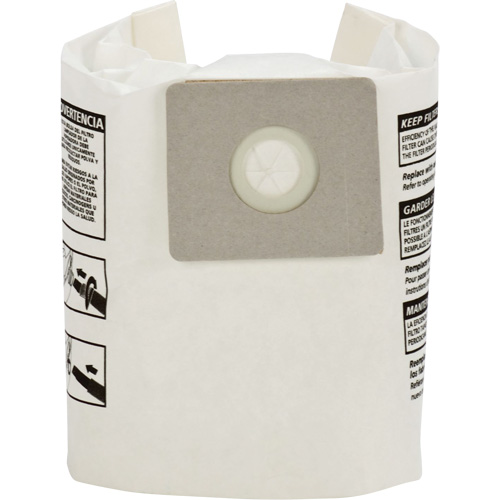 Sacs filtrants pour d&eacute;bris secs jetables de type A, 1 - 1,5 gal. US Helyx Safety & Industrial Supplies