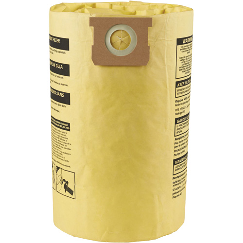 Sacs filtrants pour d&eacute;bris secs jetables &agrave; haute efficacit&eacute; de type J, 15 - 22 gal US Helyx Safety & Industrial Supplies