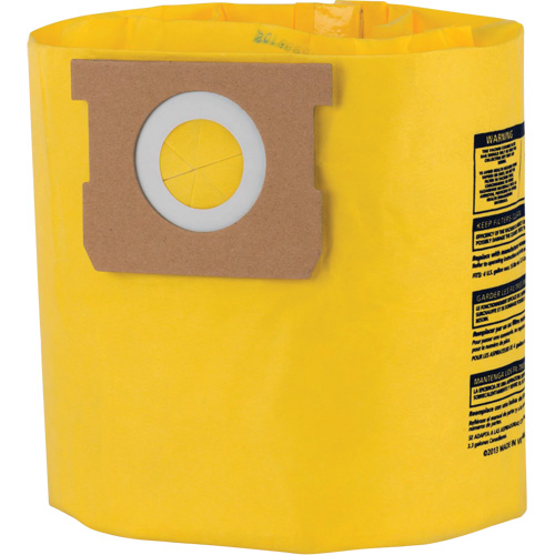 Sacs filtrants jetables &agrave; haute efficacit&eacute; de type D, 4 gal. US Helyx Safety & Industrial Supplies