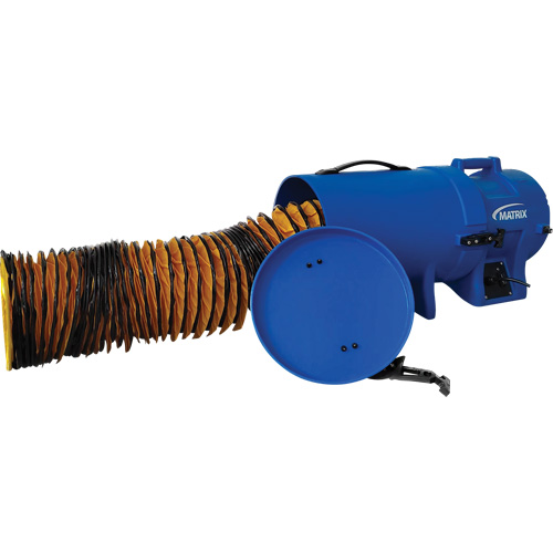 Souffleur &agrave; air 8" avec conduit de 25' et contenant, 1/4 CV, 816 pi³/min Helyx Safety & Industrial Supplies