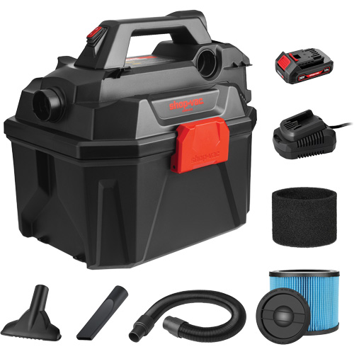 Aspirateur humide/sec sans fil, 20 V, Capacit&eacute; 2 gal. Helyx Safety & Industrial Supplies