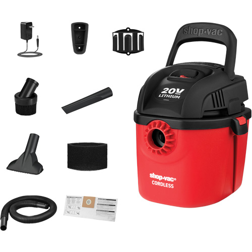 Cordless Wet/Dry Vacuum, 20 V, 1 gal. Capacity Helyx Safety & Industrial Supplies