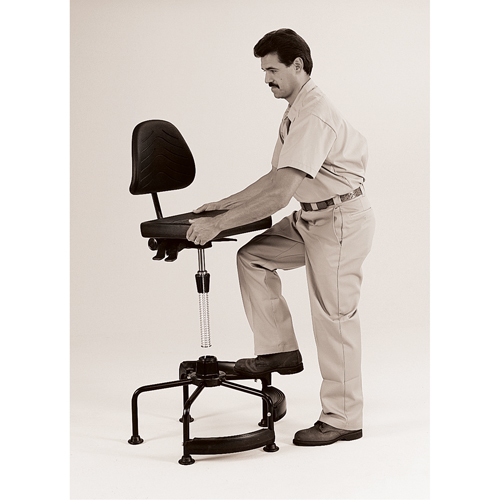 Industrial Stool, Stationary, Adjustable Height, 250 lbs. Capacity Helyx Safety & Industrial Supplies