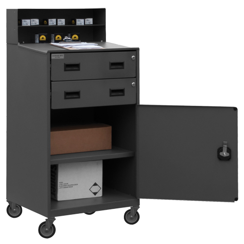 Shop Desk, 23" W x 20" D x 51" H, Grey Helyx Safety & Industrial Supplies