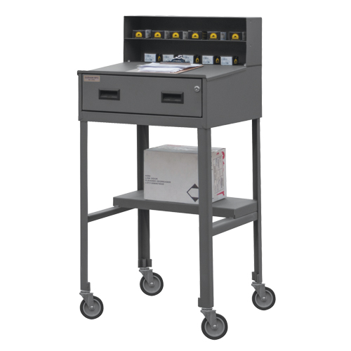 Shop Desk, 23" W x 20" D x 47-3/4" H, Grey Helyx Safety & Industrial Supplies