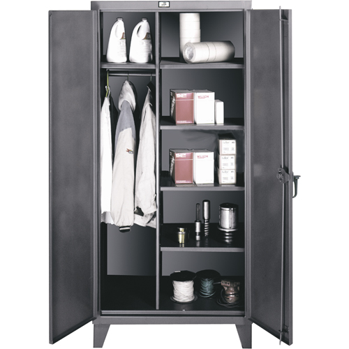 Armoires de rangement/penderies, Acier, 36" la x 24" p x 72" h, Gris Helyx Safety & Industrial Supplies