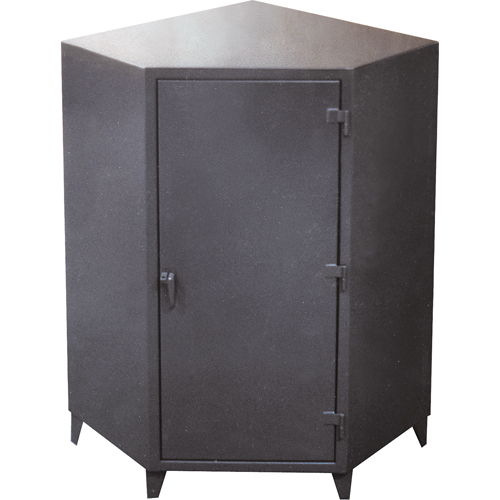 Corner Cabinets, Steel, 4 Shelves, 72" H x 48" W x 24" D, Grey Helyx Safety & Industrial Supplies