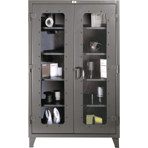 Clearview Cabinets, Steel, 4 Shelves, 60" H x 48" W x 24" D Helyx Safety & Industrial Supplies