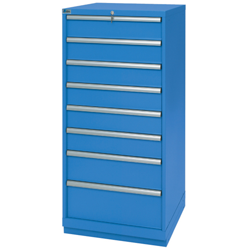 Armoires de rangement avec tiroirs, 8 tiroirs, 28-1/4" la x 28-1/2" p x 59-1/2" h, Bleu brillant Helyx Safety & Industrial Supplies
