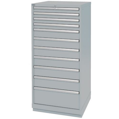 Armoires de rangement avec tiroirs, 11 tiroirs, 28-1/4" la x 28-1/2" p x 59-1/2" h, Gris Helyx Safety & Industrial Supplies