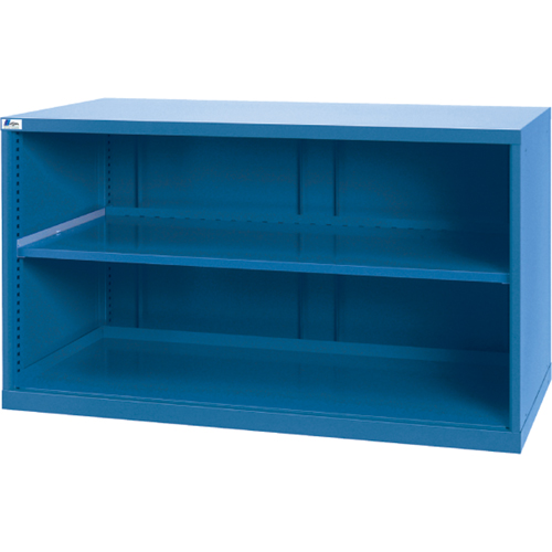 Shelf Cabinets, Steel, 33-1/2" H x 56-1/2" W x 28-1/2" D, Bright blue Helyx Safety & Industrial Supplies