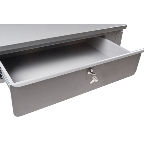 Wall-Mounted Shop Desk, 34-1/2" W x 28" D x 31" H, Grey Helyx Safety & Industrial Supplies