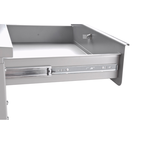 Cabinet Style Shop Desk, 34-1/2" W x 30" D x 53" H, Grey Helyx Safety & Industrial Supplies