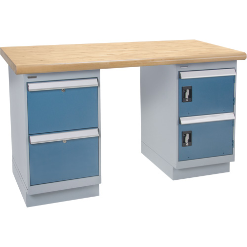 Workbench, Door & Drawers, 2500 lbs. Cap., 60" W x 36" D, 34" H Helyx Safety & Industrial Supplies