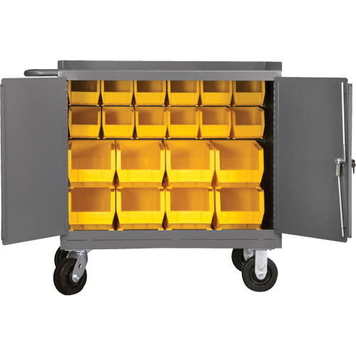 Armoire d'&eacute;tabli mobile avec bacs, Acier Surface Helyx Safety & Industrial Supplies