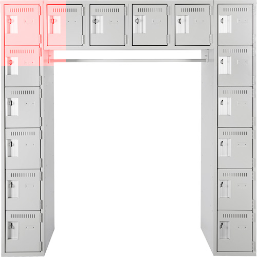 Arche de casiers &eacute;conomiques assembl&eacute;s Clean Line, 16 niveaux, Bloc de 3, 18" x 72" x 12", Acier Helyx Safety & Industrial Supplies
