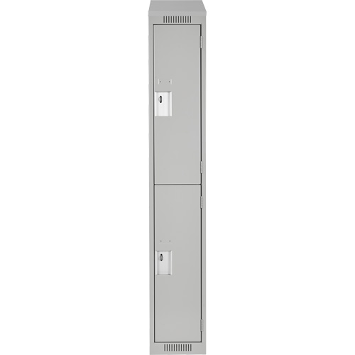 Casiers Clean Line, 2 niveaux, 12" x 18" x 78", Acier, Gris, Rivet (assembl&eacute;) Helyx Safety & Industrial Supplies