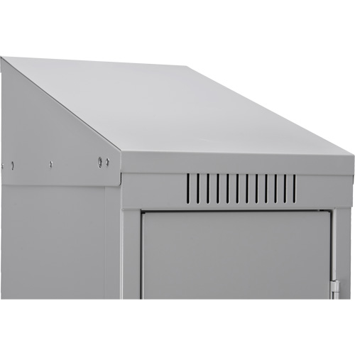 Casiers Clean Line, 2 niveaux, Bloc de 4, 48" x 18" x 82", Acier, Charbon, Rivet (assembl&eacute;) Helyx Safety & Industrial Supplies