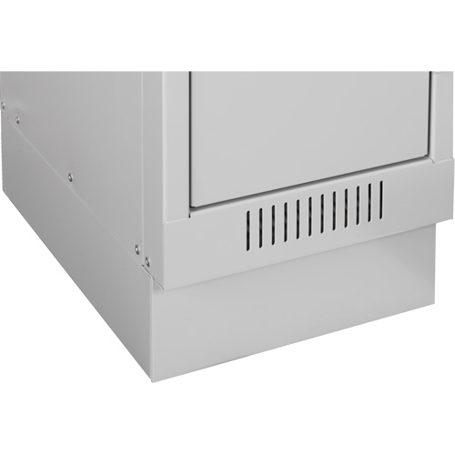 Casiers Clean Line, 2 niveaux, Bloc de 4, 48" x 18" x 82", Acier, Charbon, Rivet (assembl&eacute;) Helyx Safety & Industrial Supplies