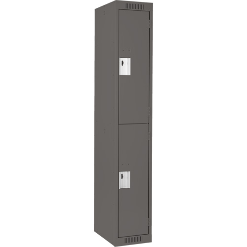 Casiers Clean Line, 2 niveaux, 12" x 18" x 72", Acier, Charbon, Rivet (assembl&eacute;) Helyx Safety & Industrial Supplies